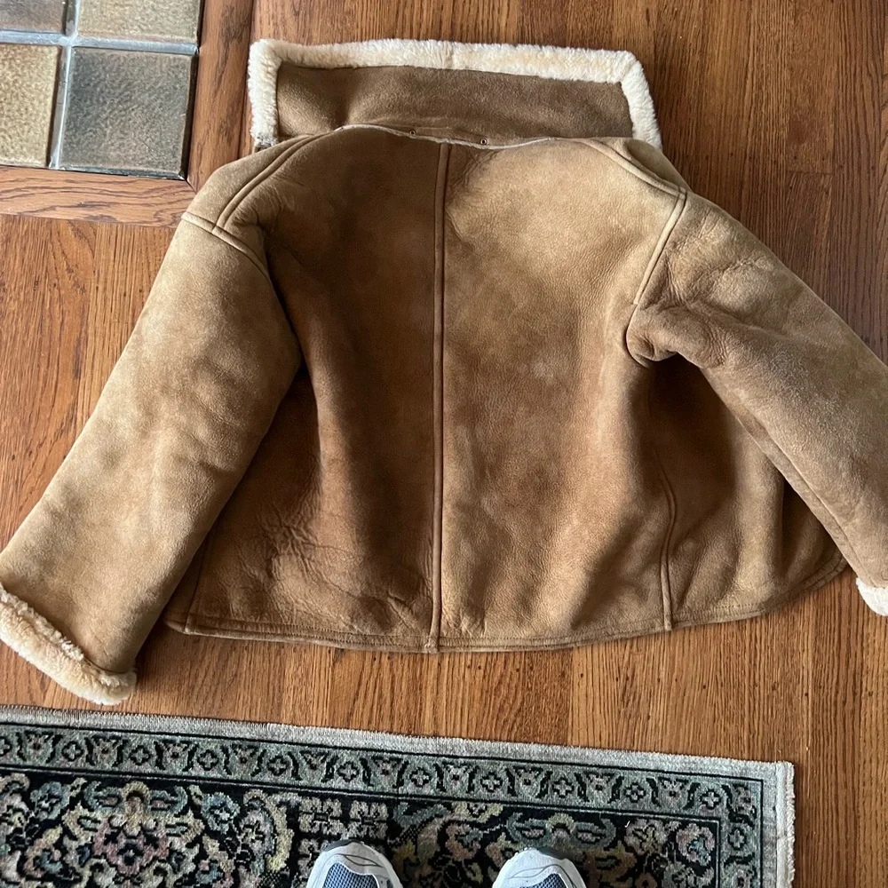 Saks Fifth Avenue Tan Shearling Jacket - Picture 5 of 7